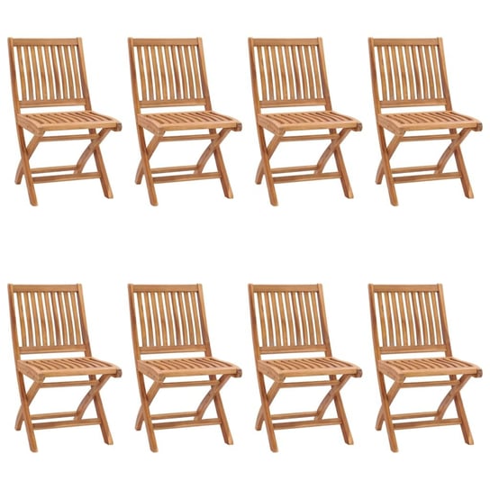 Zestaw krzeseł ogrodowych tekowych - 8 szt. Inna marka