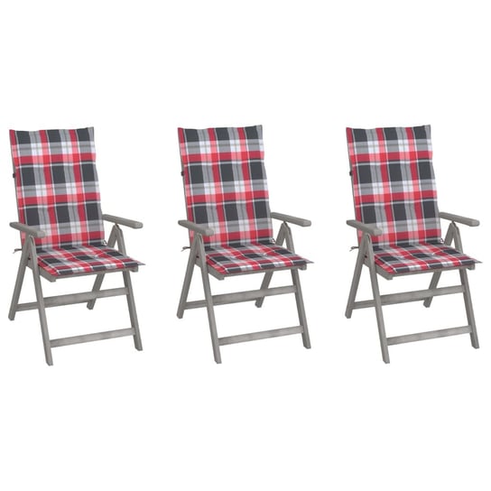 Zestaw krzeseł ogrodowych z poduszkami - drewno ak Inna marka