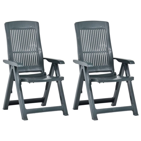 Zestaw krzeseł ogrodowych - zielony, plastik, 60x6 Inna marka