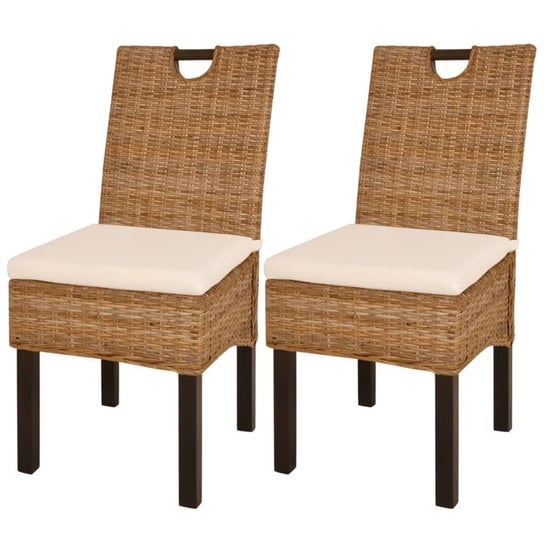 Zestaw krzeseł rattanowych Kubu z poduszkami (46x5 / AAALOE Inna marka