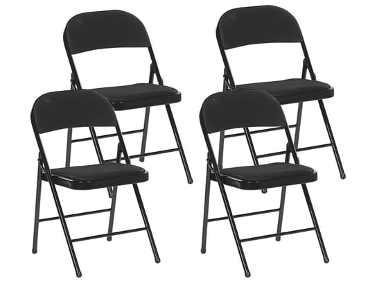 Zestaw krzeseł składanych BELIANI Sparks, czarny, 77x45x47 cm, 4 szt. Beliani