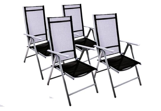Zestaw krzeseł składanych, czarne, 4 szt. TwójPasaż