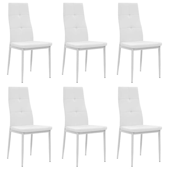 Zestaw krzeseł VIDAXL, białe, 43x43,5x96 cm, 6 szt. vidaXL