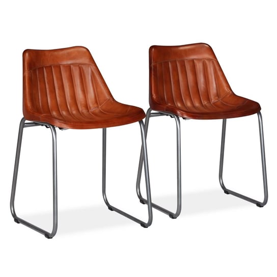Zestaw krzeseł vidaXL, brązowe, 44x49x76 cm, 2 szt. vidaXL