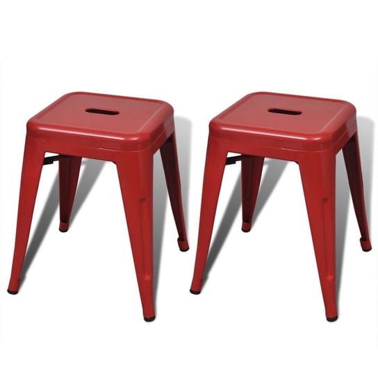 Zestaw krzeseł vidaXL, czerwone, 2 szt., 39x39x46 cm vidaXL