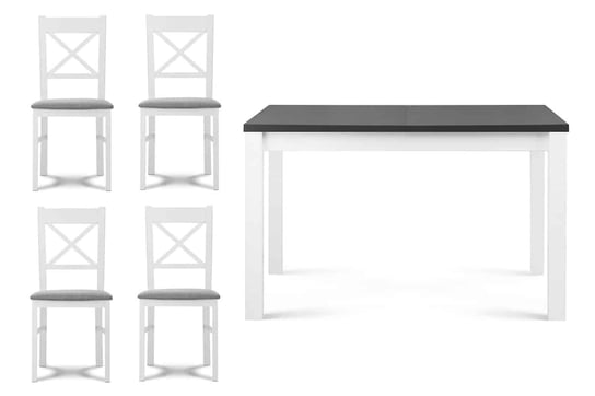 Zestaw krzesła 4 szt. + stół CRAM, SILVA Konsimo Konsimo
