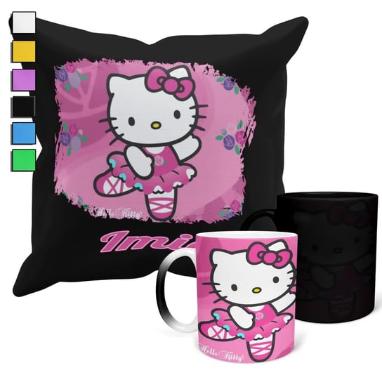 Zestaw Kubek Magiczny + Poszewka Z Poduszką-Prezent Hello Kitty + Imię Inna marka