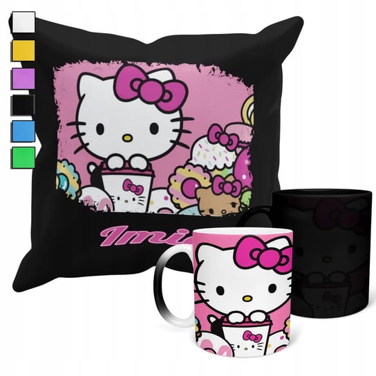 Zestaw Kubek Magiczny + Poszewka Z Poduszką-Prezent Hello Kitty + Imię Inna marka
