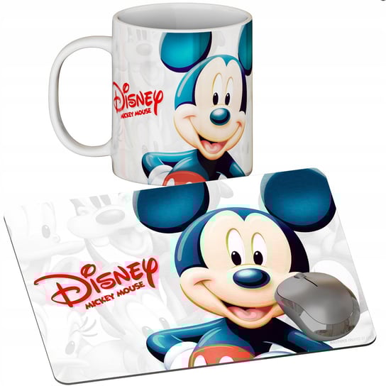 Zestaw Kubek + Podkładka - Mysz Mickey Minnie - Prezent Wiele Wzorów + Imię WORLD CASE