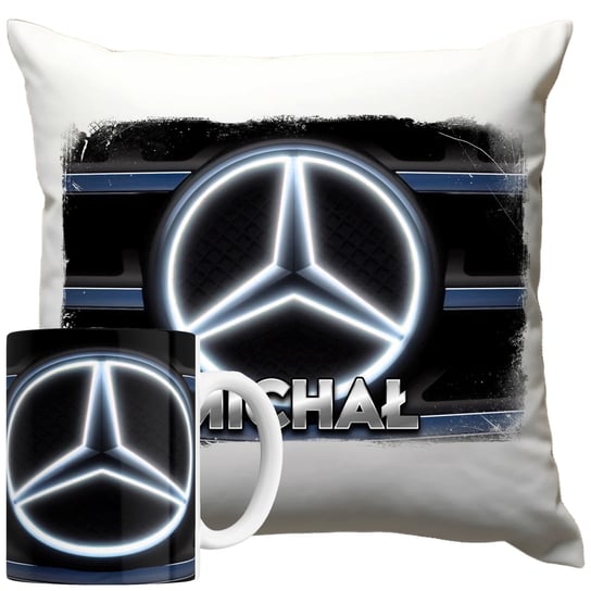 Zestaw Kubek Poduszka Mercedes Benz 330ml 40x40cm z Imieniem Na Prezent Inna marka