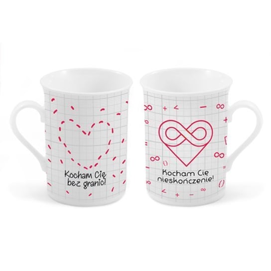 Zestaw kubków BGTECH, Kocham Cię bez granic / Kocham Cię nieskończenie, 290 ml, 2 szt. BGtech