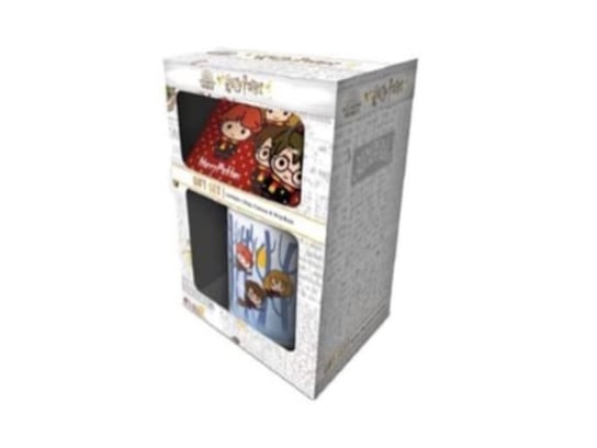 Zestaw kubków, podstawek i breloczków do kluczy Pyramid International Harry Potter w pudełku upominkowym (projekt Chibi) Kubek ceramiczny o pojemności 11 uncji - oficjalny towar Inna marka