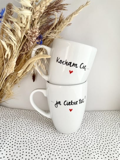 Zestaw kubków porcelanowych Kocham Cię … ja Ciebie też Kika Handmade Kika Handmade