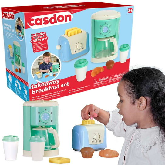 Zestaw kuchenny kawowy śniadaniowy toster naczynia dla dzieci Casdon Casdon