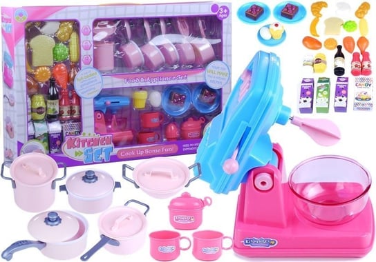 Zestaw Kuchenny Mikser Garnki Jedzenie + Akcesoria Lean Toys