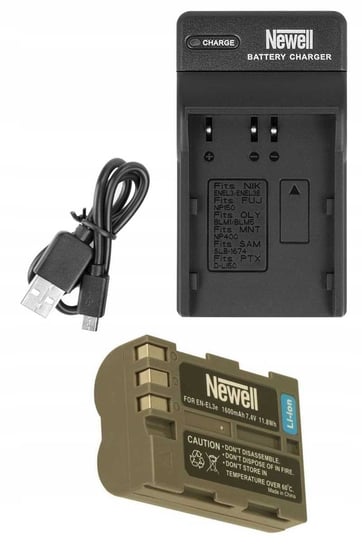 ZESTAW ŁADOWARKA DC-USB +AKUMULATOR NEWELL EN-EL3E Newell