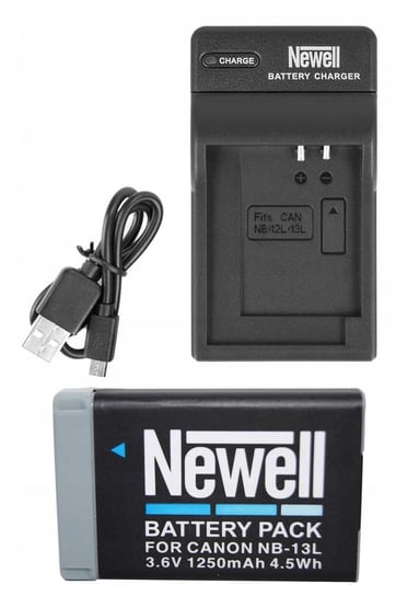 Zestaw Ładowarka Dc-Usb + Akumulator Newell Nb-13L Do Canon Newell