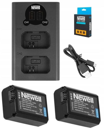 Zestaw Ładowarka Lcd Dual +2 Akumulatory Do Sony Np-Fw50 Newell