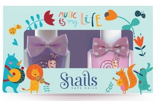 Zestaw lakierów do paznokci dla dzieci Snails Goes Happy - Music Is My Life Snails