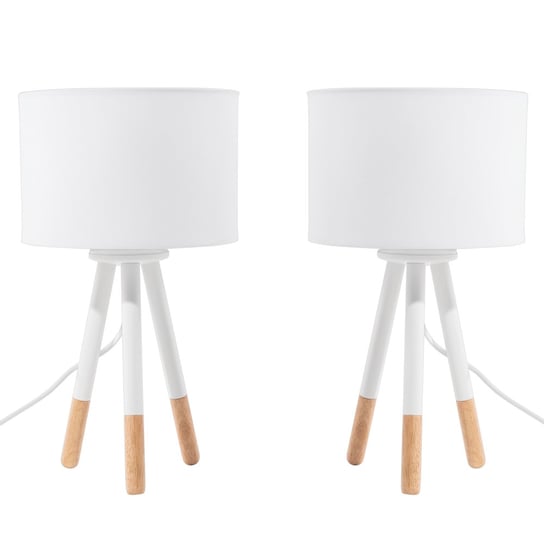 Zestaw lamp stołowych BELIANI Tobol, 25 W, E27, biały, 40x22 cm, 2 szt. Beliani