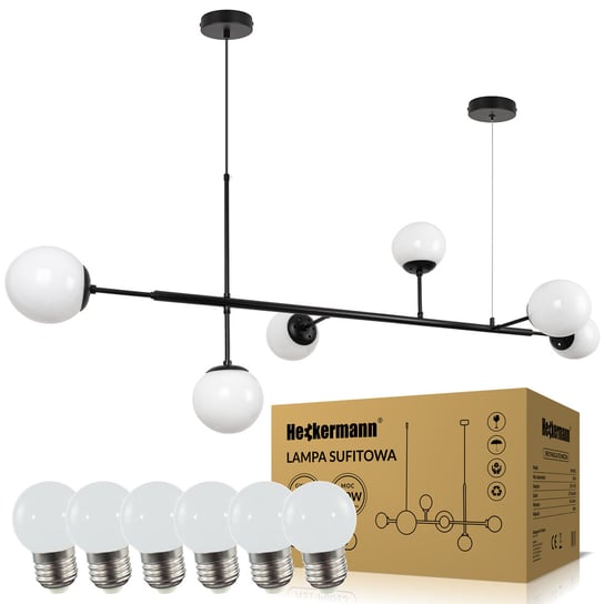 Zestaw Lampa sufitowa Heckermann NST-P8013 + 6x Żarówka LED G45 Heckermann
