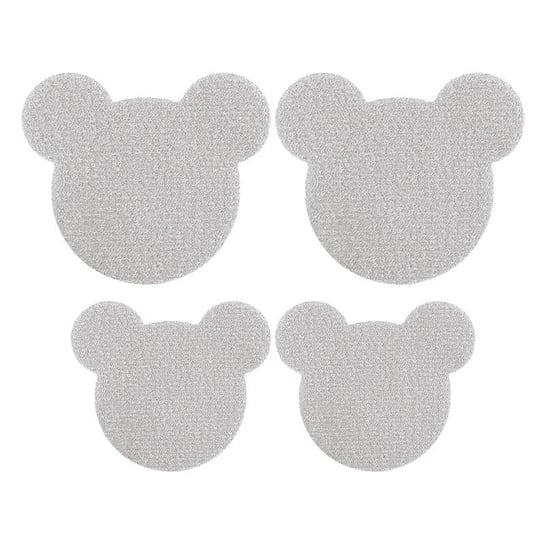 Zestaw łatek na buty Teddy Bear - 8 łatek (4 duże, 4 średnie) LightGrey INF