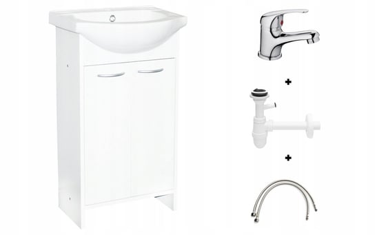Zestaw łazienkowy szafka z umywalką Praxis biała Deftrans/Onas
