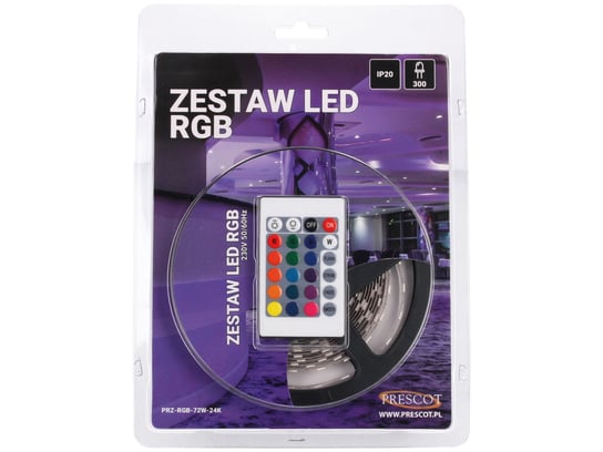 Zestaw LED RGB 72W 300led 24key IP20 Inna marka