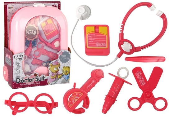 Zestaw Lekarski W Plecaku Różowy Lean Toys