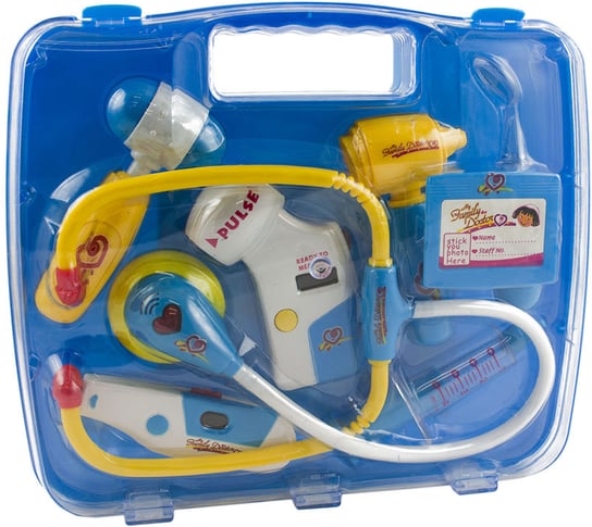 ZESTAW LEKARZA w walizce dla dzieci | stetoskop | strzykawka | młoteczek ikonka