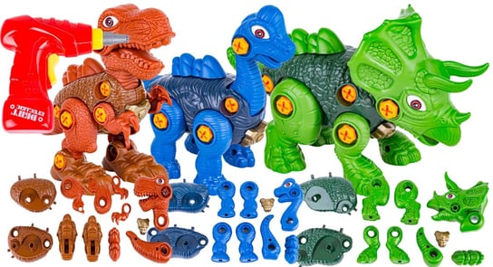 Zestaw Majsterkowicza Dinozaury Klocki Konstrukcyjne Zabawki Kreatywne Śruby PakaNiemowlaka