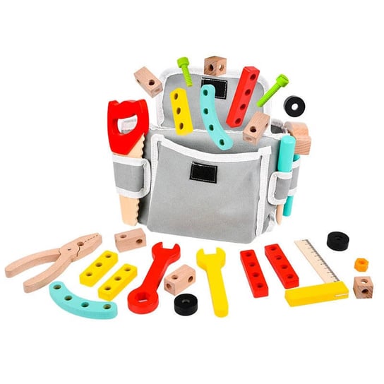 Zestaw majsterkowicza zabawka drewniana torba z narzędziami KinderSafe
