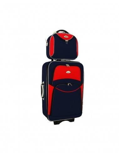 Zestaw Mała walizka PELLUCCI RGL 773 S + Kuferek S Granatowo czerwony Inna marka