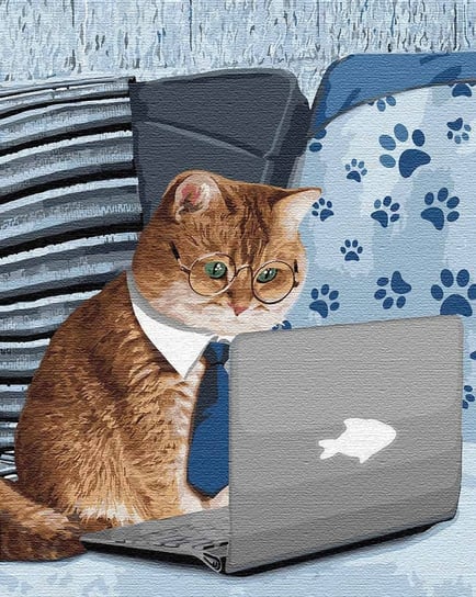 Zestaw Malowanie Po Numerach Na Ramie Obraz Prezent Kotek Kot Ideyka
