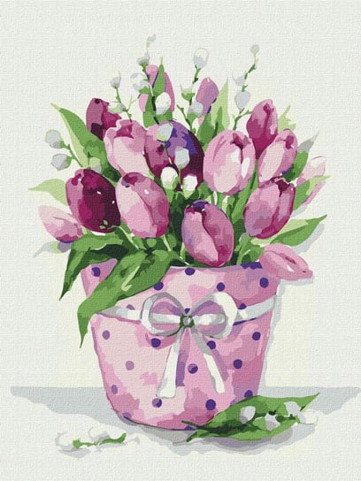 Zestaw Malowanie Po Numerach Obraz Tulipany Kwiaty 30X40 Kreatywny Prezent Ideyka