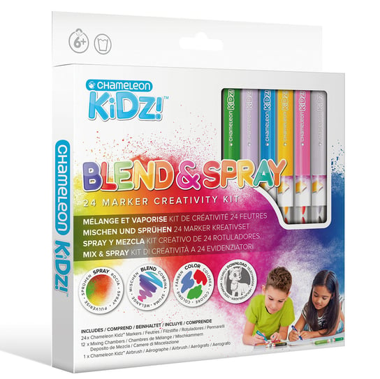 Zestaw markerów Chameleon Kidz Blend & Spray 24 Color Creativity Kit Chameleon Art Products
