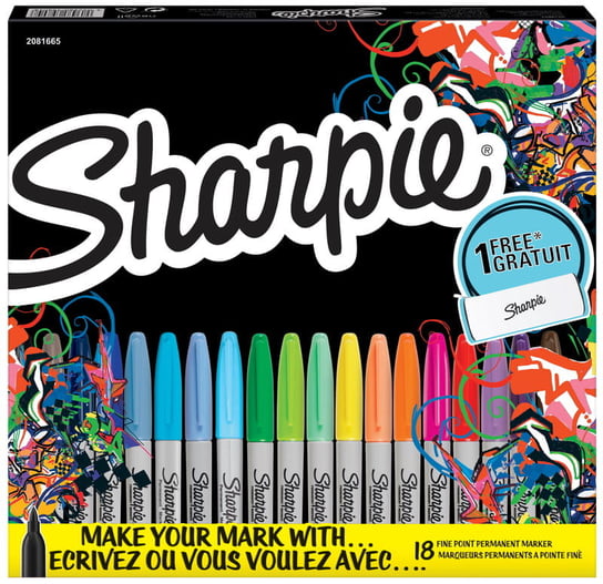 Zestaw Markerów Sharpie 18 Kolorów + Piórnik Inna marka