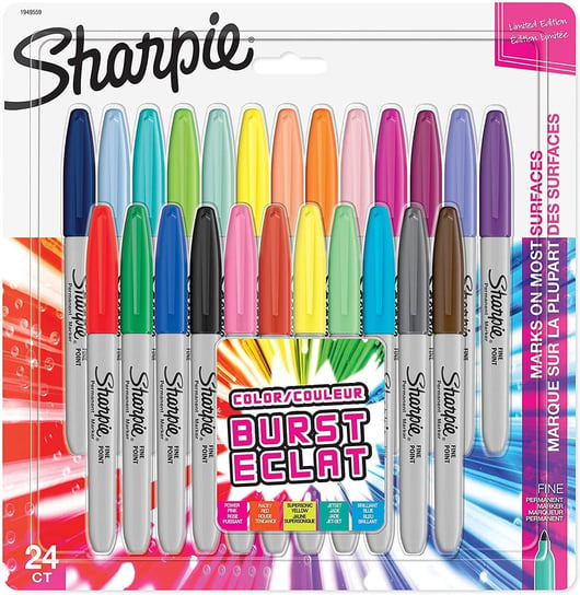 Zestaw markerów Sharpie Fine Color Burst 24 kolory - 1956292 Sharpie
