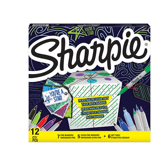 Zestaw markerów Sharpie + gift (6 przywieszek do prezentów) Sharpie