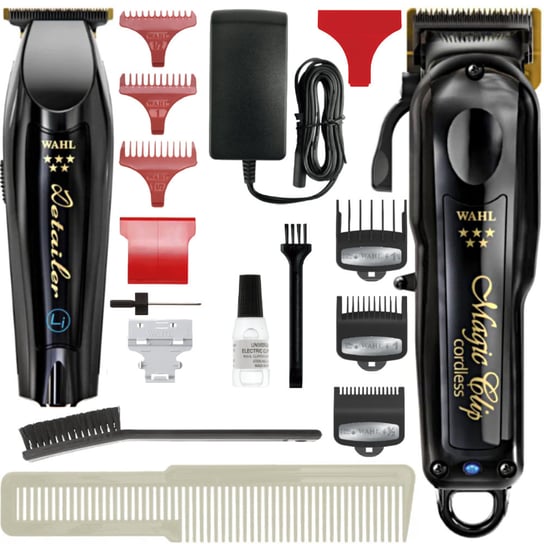 Zestaw maszynka i trymer WAHL Barber Combo Cordless MAGIC CLIP Black +DETAILER Black Wahl