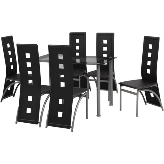 Zestaw mebli 7 elementowy - stół + 6 krzeseł, stal Inna marka