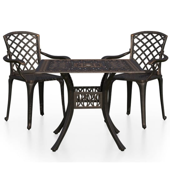 Zestaw mebli bistro aluminiowy 2 krzesła + stolik Zakito Europe