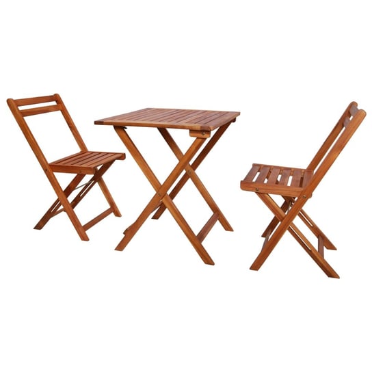 Zestaw mebli bistro drewnianych, 1 stół i 2 krzesł Inna marka