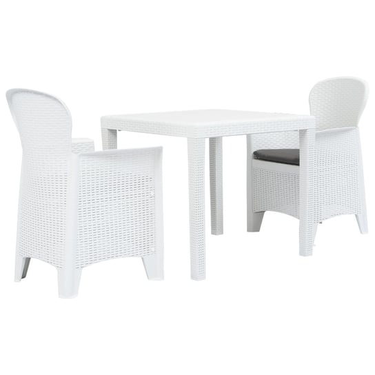 Zestaw mebli bistro rattanowy 79x79x72 cm biały Zakito Europe