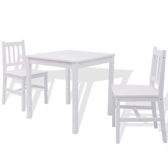 Zestaw mebli diningowy biały 70x70x73,8 + 2 krzesł Zakito Europe