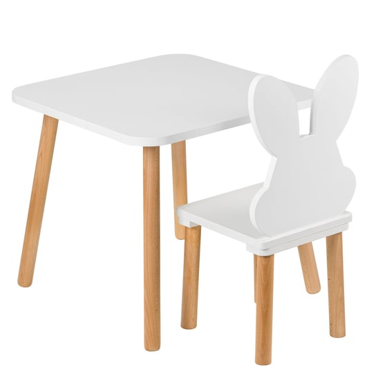 Zestaw mebli dla dzieci ,stolik 50/50 cm z krzesełkiem królik Inna marka
