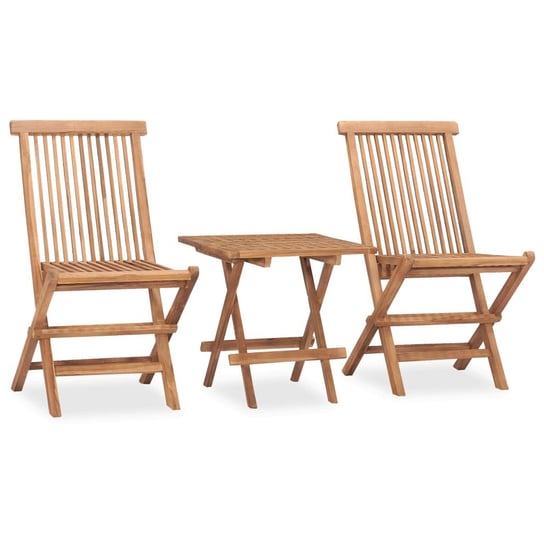 Zestaw mebli drewnianych - Stół i krzesła tekowe Inna marka