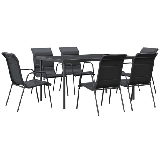 Zestaw mebli ogrodowych 6 krzeseł + stół antracyto Inna marka