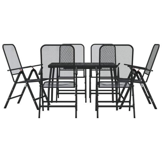 Zestaw mebli ogrodowych, 6 krzeseł + stół, metalow Inna marka