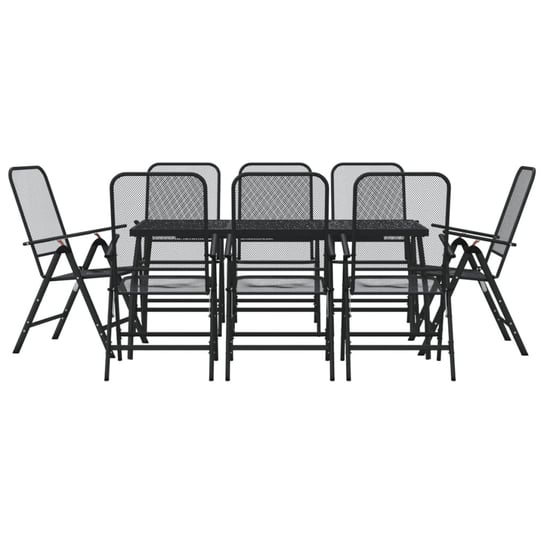 Zestaw mebli ogrodowych, 8x krzesło, 1x stół, antr / AAALOE Inna marka